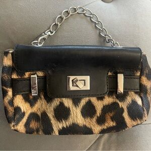 Leopard and black small purse